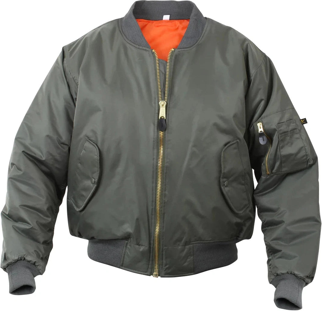 Kids Ma-1 Flight Jacket - Sage Green / s
