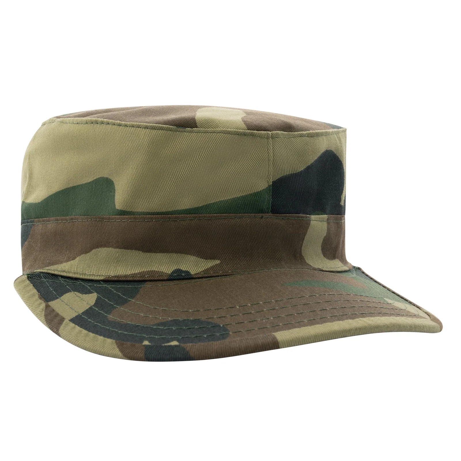 Kids Military Fatigue Cap - Woodland Camo
