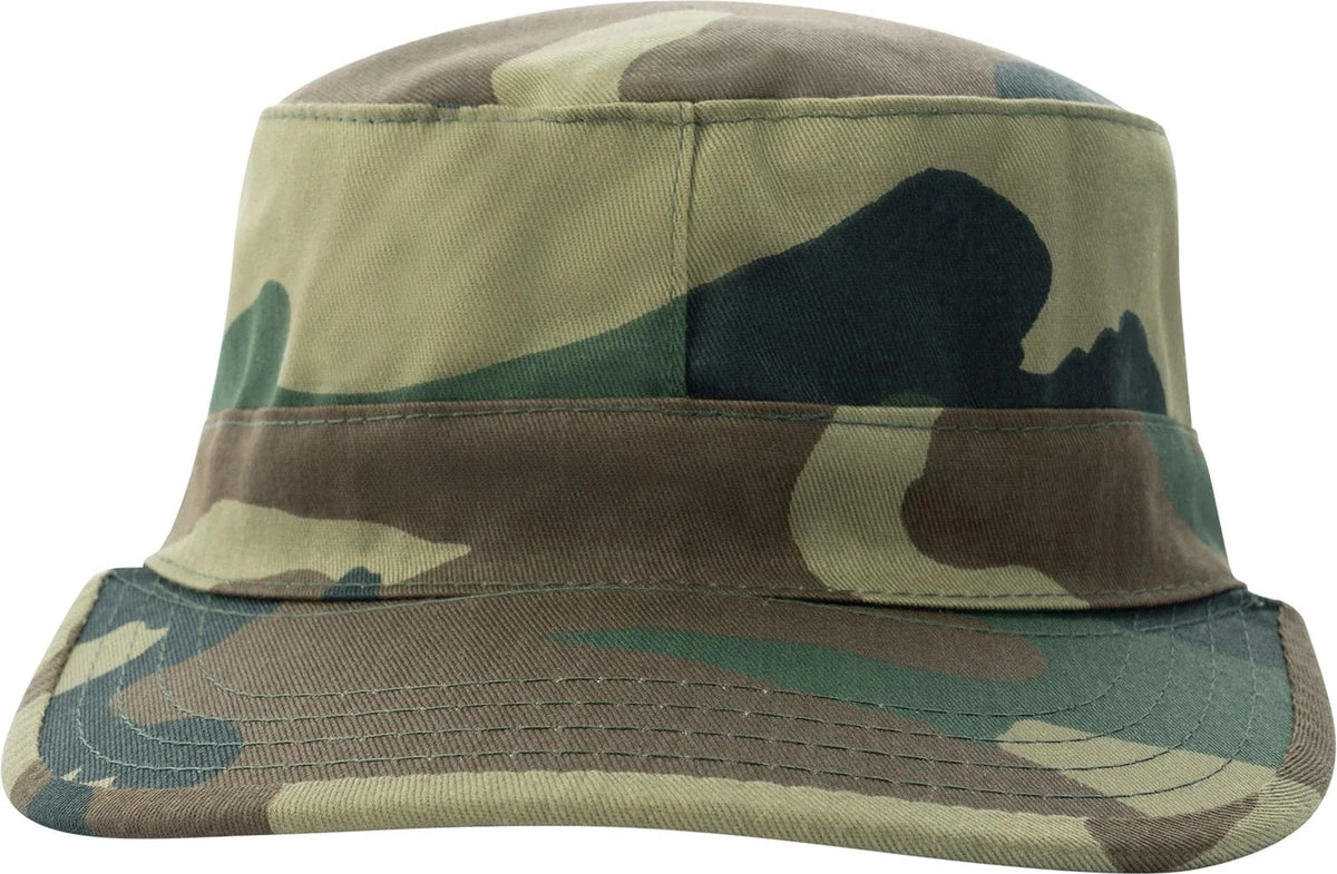 Kids Military Fatigue Cap - Woodland Camo