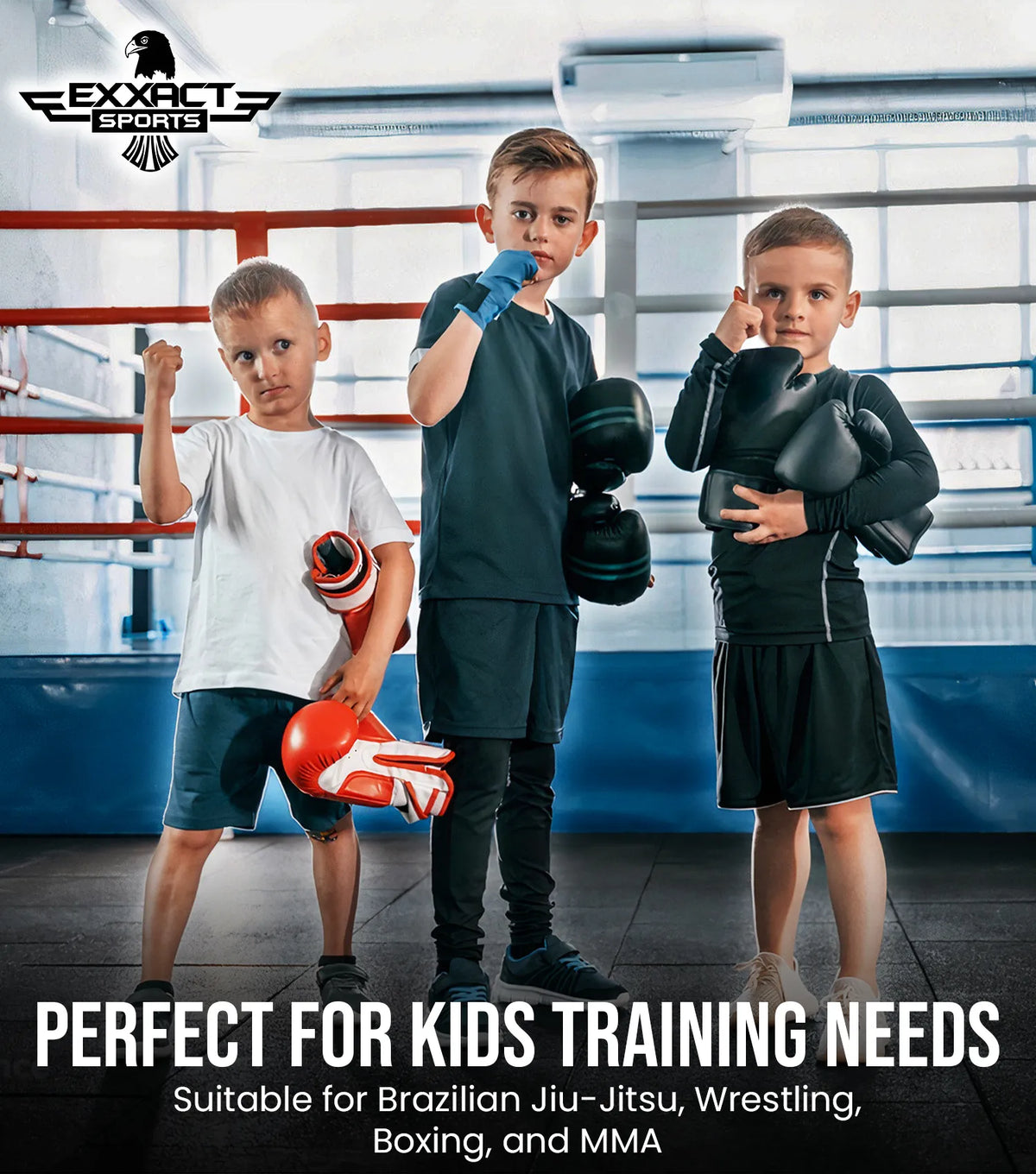 Kids Red Texture Bjj Rash Guard Short Sleeve