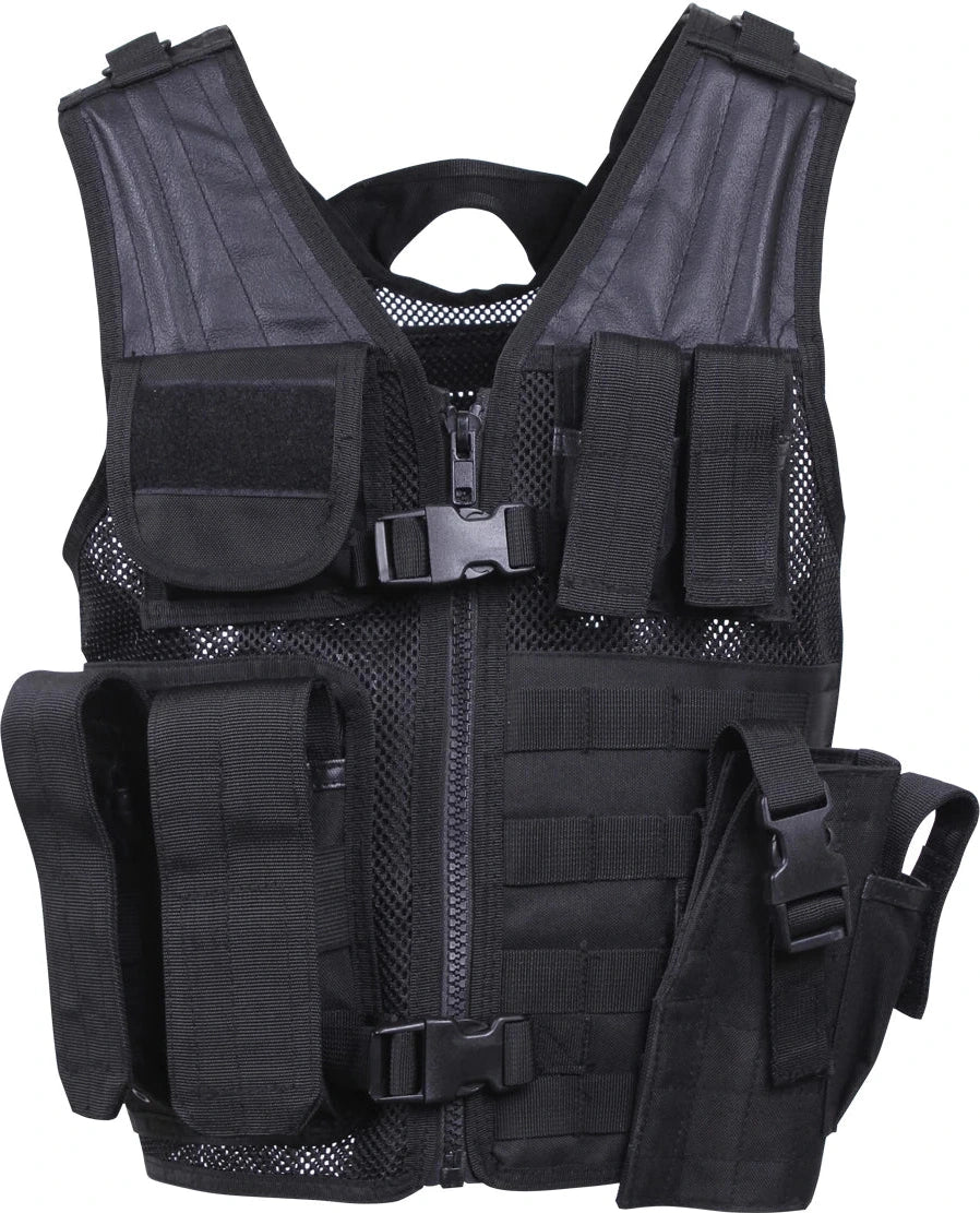 Kid’s Tactical Cross Draw Vest - Black