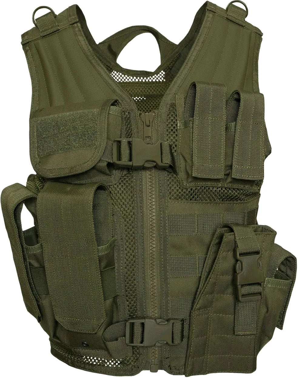 Kid’s Tactical Cross Draw Vest - Olive Drab