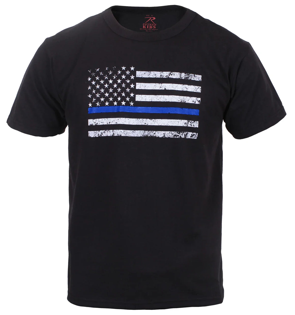 Kids Thin Blue Line us Flag T-shirt