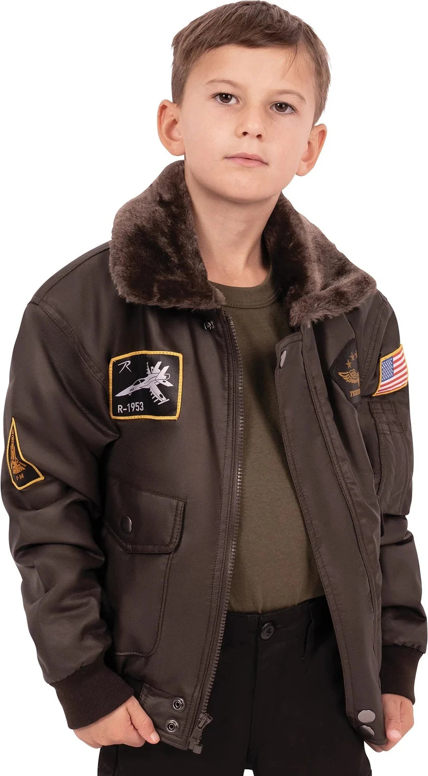Kids Wwii Aviator Flight Jacket - s