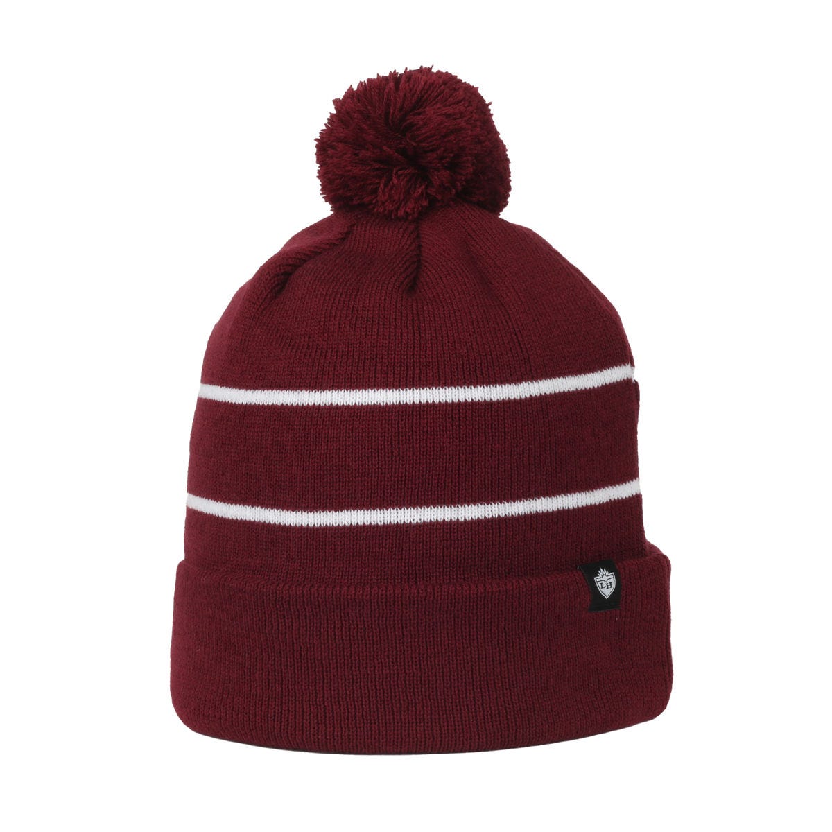 Legendary Headwear KILLINGTON Pom Cuffed Knit Beanie - Maroon/White