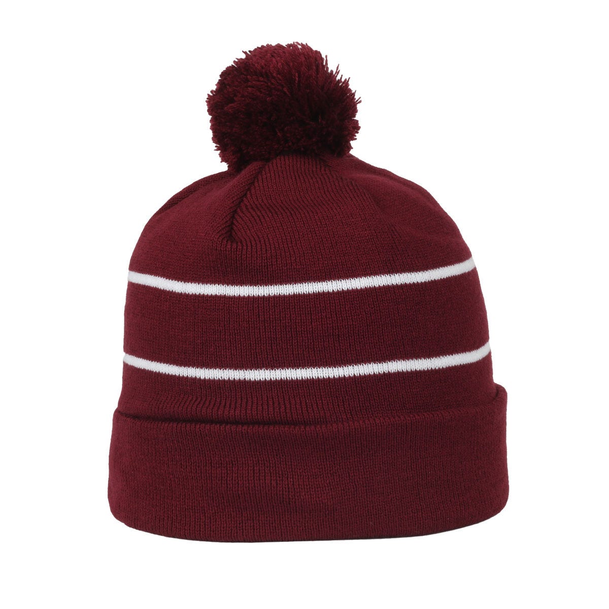 Legendary Headwear KILLINGTON Pom Cuffed Knit Beanie - Maroon/White