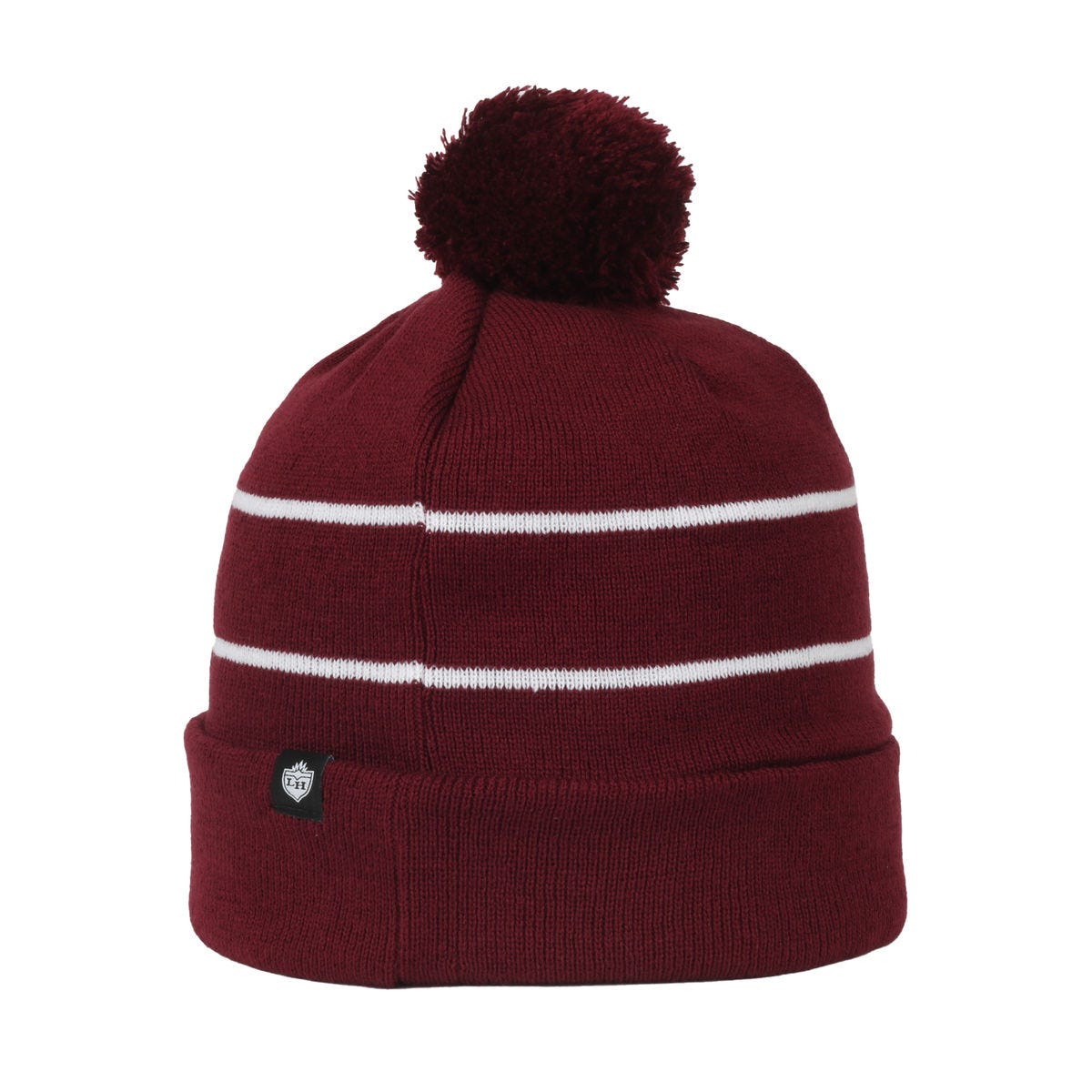 Legendary Headwear KILLINGTON Pom Cuffed Knit Beanie - Maroon/White
