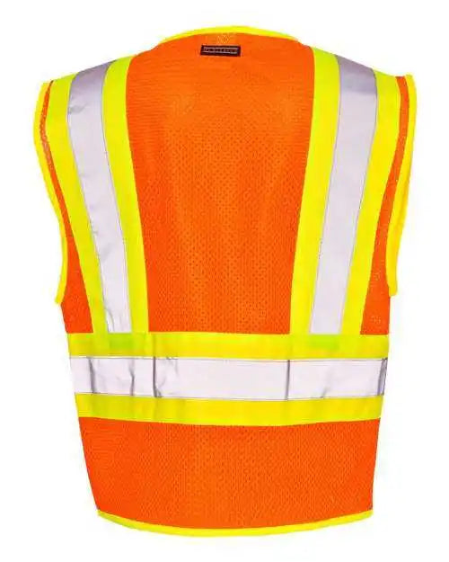 Kishigo 1055 1056 Ultra Cool Contrasting Mesh Vest Orange