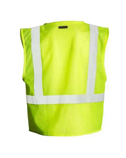 Kishigo 1083 1084 4 Pocket Hook and Loop Mesh Vest Lime