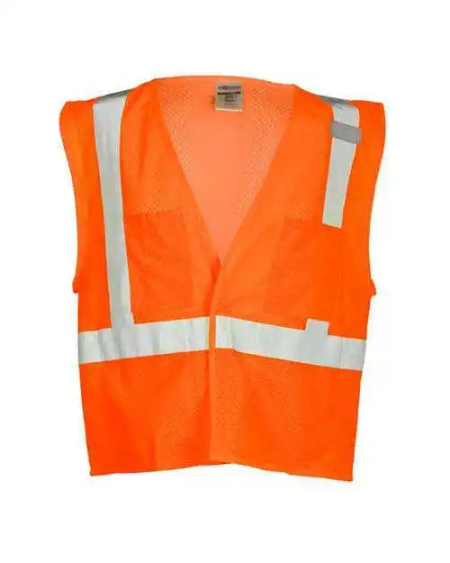 Kishigo 1083 1084 4 Pocket Hook and Loop Mesh Vest Orange