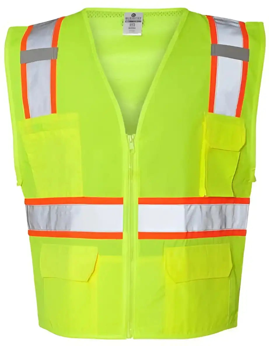 Kishigo 1163 1164 Ultra Cool Solid Front Vest with Mesh Back Lime