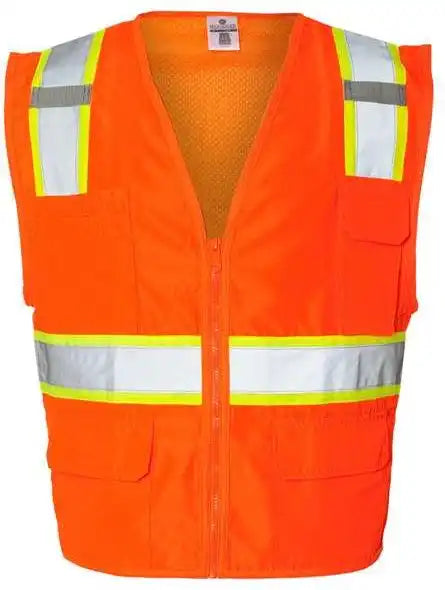 Kishigo 1163 1164 Ultra Cool Solid Front Vest with Mesh Back Orange