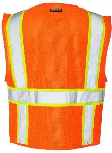 Kishigo 1163 1164 Ultra Cool Solid Front Vest with Mesh Back Orange