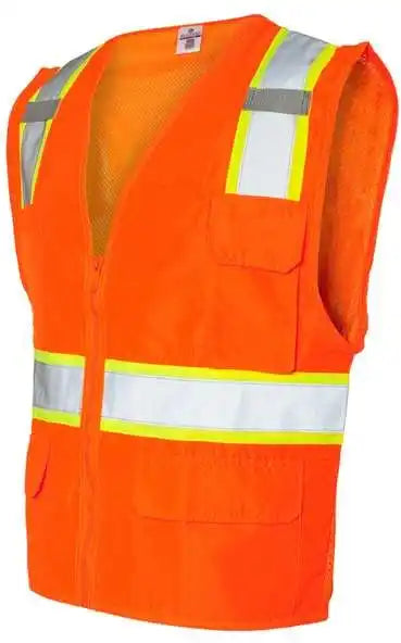 Kishigo 1163 1164 Ultra Cool Solid Front Vest with Mesh Back Orange