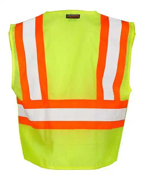 Kishigo 1174 1176 Contrasting Mesh Breakaway Vest Lime