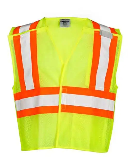 Kishigo 1174 1176 Contrasting Mesh Breakaway Vest Lime