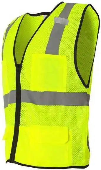 Kishigo 1191 1192 Economy Mesh 6 Pocket Vest Lime