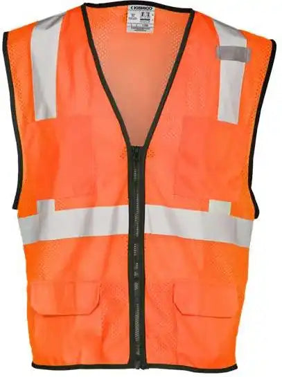 Kishigo 1191 1192 Economy Mesh 6 Pocket Vest Orange