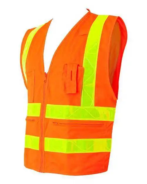 Kishigo 1197 1198 Prismatic Hydrowick Lite Multi Zipper Vest Orange
