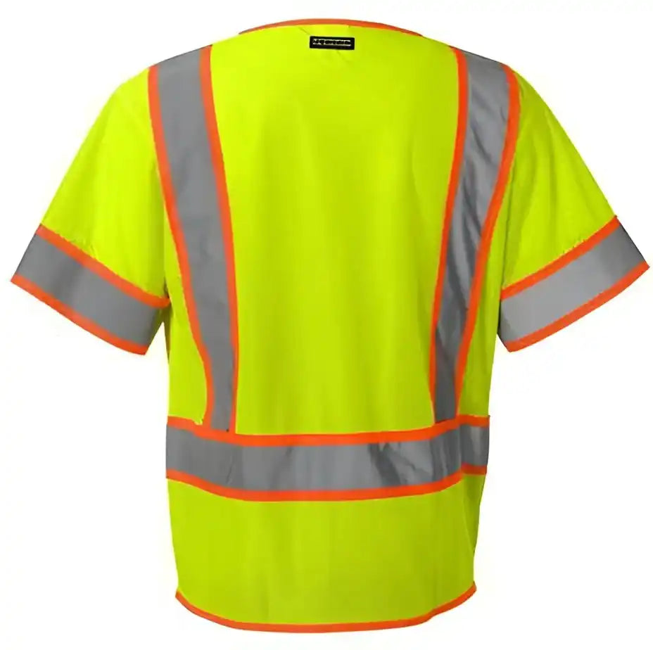 Kishigo 1242 1243 Ultra Cool Six Pocket Mesh Surveyors Vest Lime