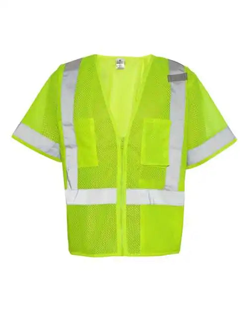 Kishigo 1264 1265 Class 3 Economy Vest Lime