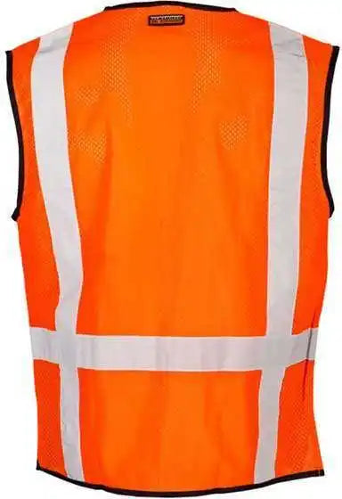 Kishigo 1509 Black Bottom Mesh Class 2 Vest Orange 1529