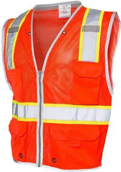 Kishigo 1510 1511 Premium Brilliant Series Heavy Duty Class 2 Vest Fluorescent Red (1710)