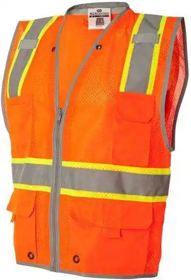 Kishigo 1510 1511 Premium Brilliant Series Heavy Duty Class 2 Vest Orange