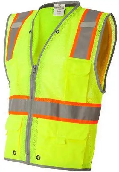 Kishigo 1510 1511 Premium Brilliant Series Heavy Duty Class 2 Vest Lime
