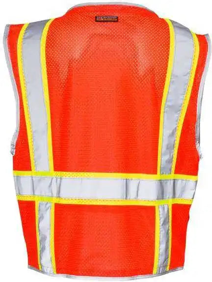 Kishigo 1510 1511 Premium Brilliant Series Heavy Duty Class 2 Vest Fluorescent Red (1710)