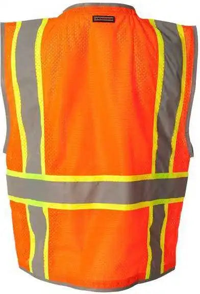 Kishigo 1510 1511 Premium Brilliant Series Heavy Duty Class 2 Vest Orange
