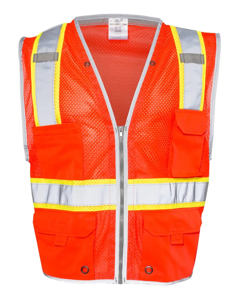 Kishigo 1510-1511 Premium Brilliant Series® Heavy-duty Class 2 Vest - Fluorescent Red (1710) - s