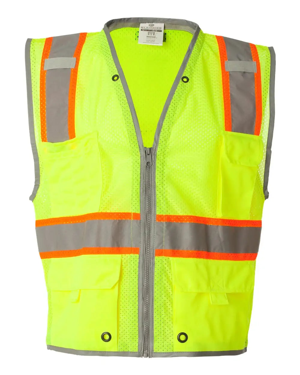 Kishigo 1510-1511 Premium Brilliant Series® Heavy-duty Class 2 Vest - Lime
