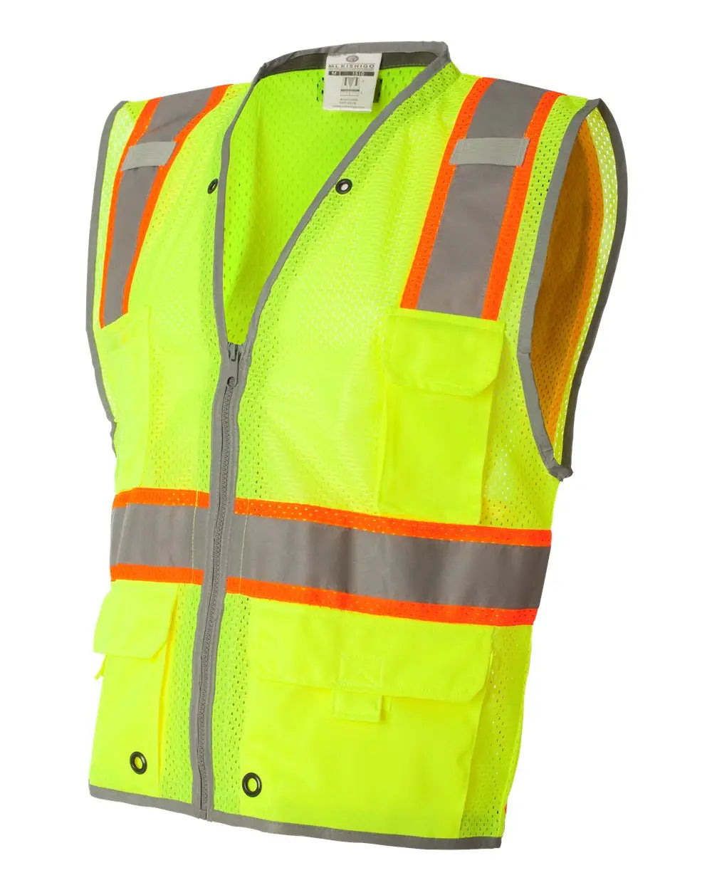 Kishigo 1510-1511 Premium Brilliant Series® Heavy-duty Class 2 Vest - Lime - s