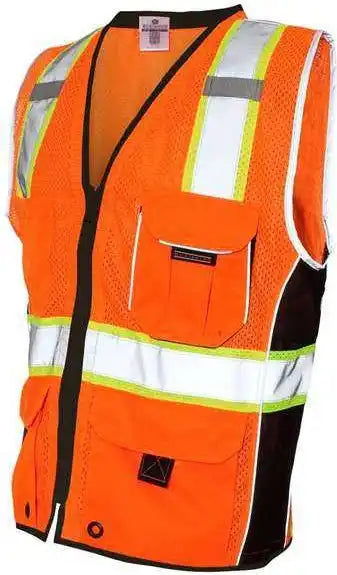 Kishigo 1513 1514 Premium Black Series Heavy Duty Vest Orange