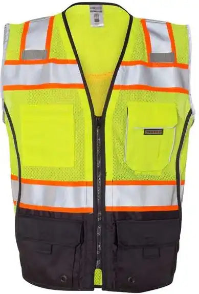 Kishigo 1515 1516 Premium Black Series Bottom Class 2 Vest Lime