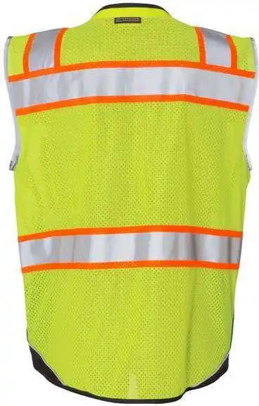 Kishigo 1515 1516 Premium Black Series Bottom Class 2 Vest Lime