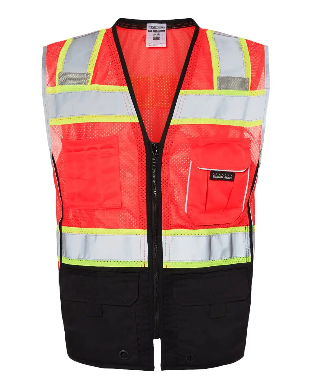 Kishigo 1515-1516 Premium Black Series® Bottom Class 2 Vest - Fluorescent Red (1715) - m