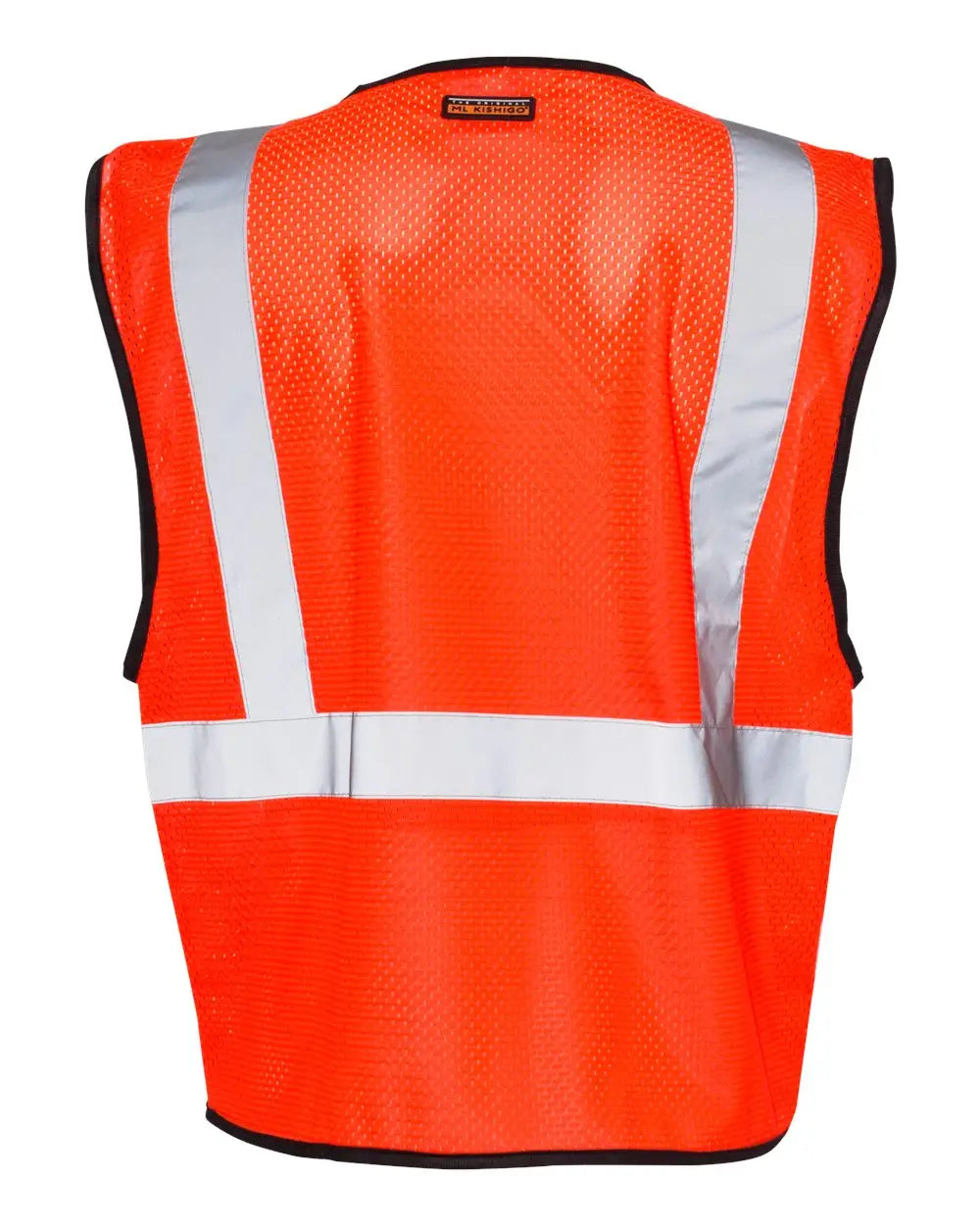 Kishigo 1519-1520 Single Pocket Zipper Mesh Class 2 Vest - Fluorescent Red (1719)