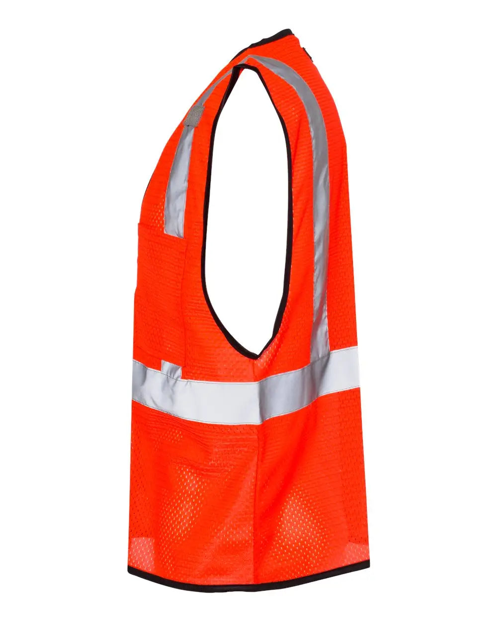 Kishigo 1519-1520 Single Pocket Zipper Mesh Class 2 Vest - Fluorescent Red (1719)