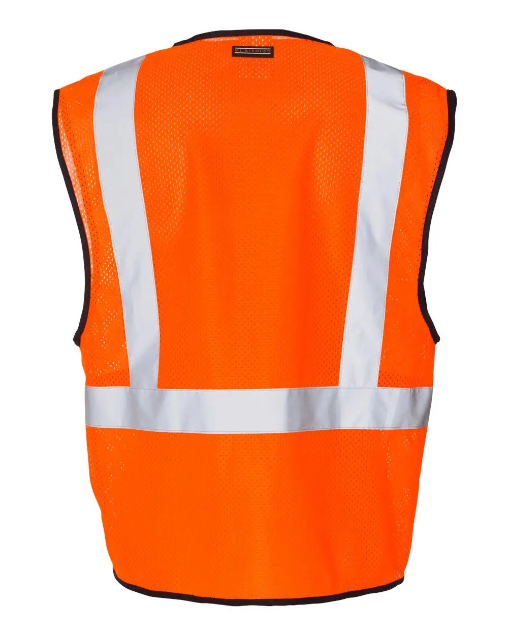 Kishigo 1519-1520 Single Pocket Zipper Mesh Class 2 Vest - Orange