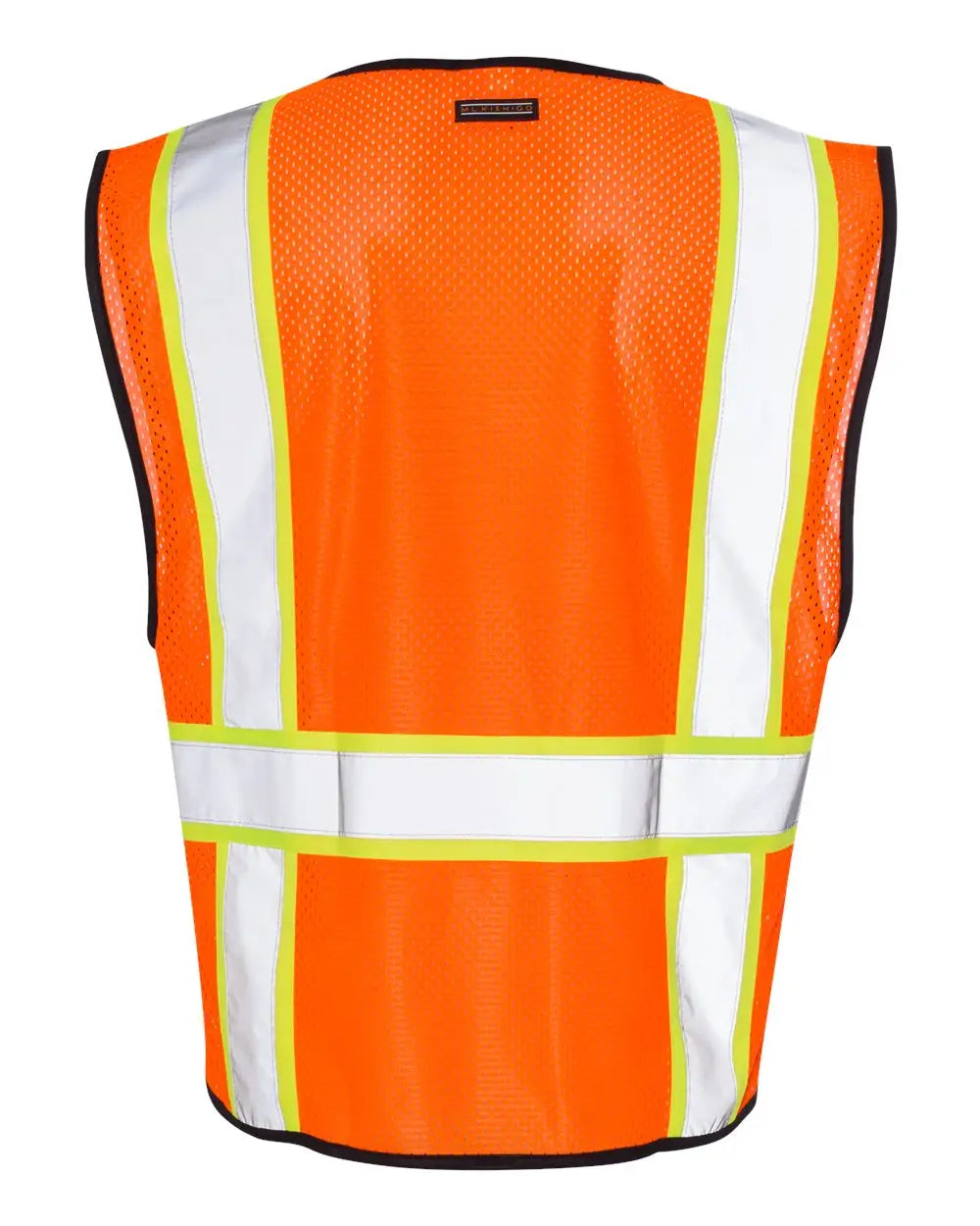 Kishigo 1527-1528 Economy Contrasting Vest with Zippered Front - Orange
