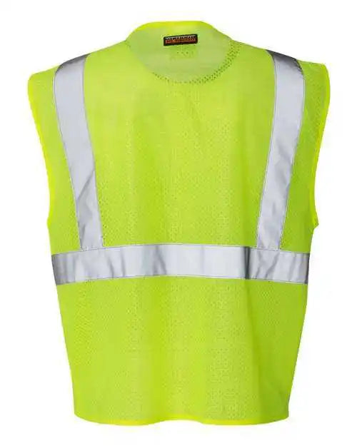 Kishigo 1532-1533 Clear Id Vest with Zipper Closure - Lime