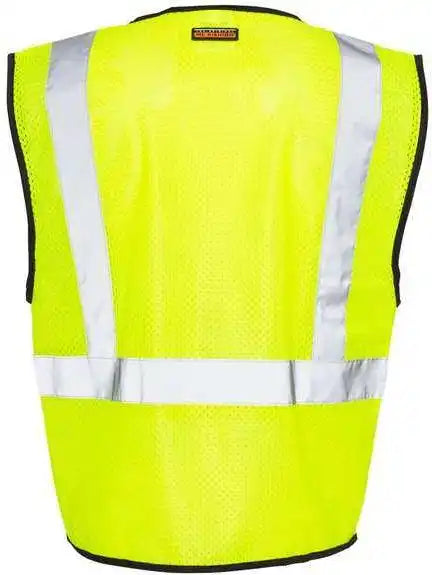 Kishigo 1537-1538 Double-pocket Zippered Economy Class 2 Vest - Lime