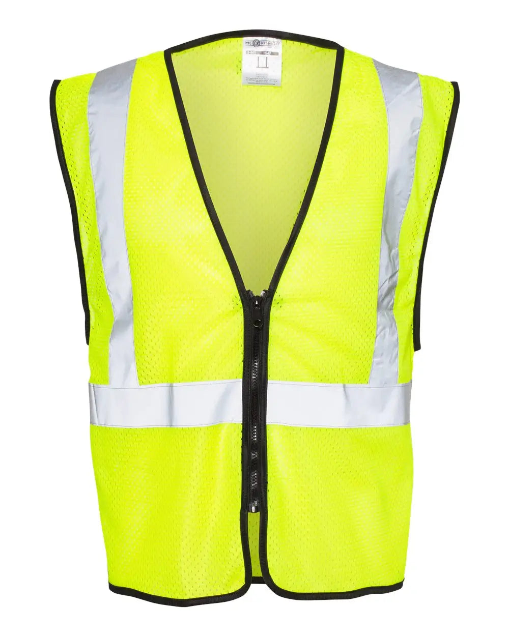 Kishigo 1547-1548 Zippered Mesh Economy Class 2 Vest - Lime