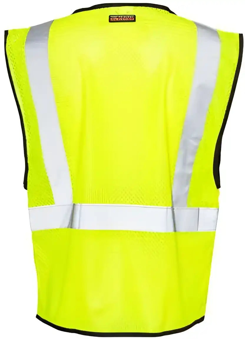Kishigo 1547 1548 Zippered Mesh Economy Class 2 Vest Lime