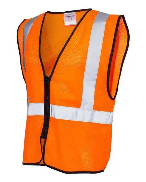 Kishigo 1547-1548 Zippered Mesh Economy Class 2 Vest - Orange