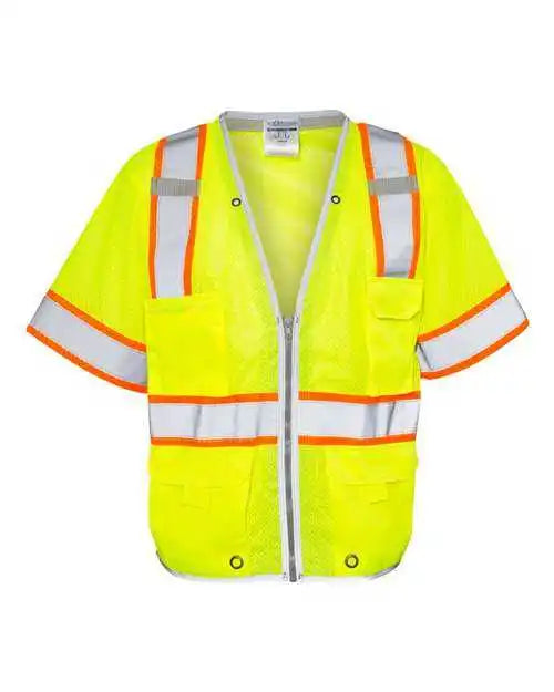 Kishigo 1550-1551 Premium Brilliant Series Heavy Duty Class 3 Vest - Lime