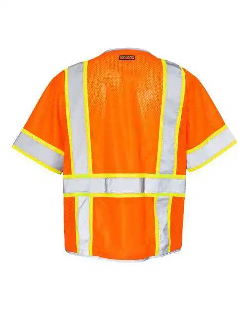 Kishigo 1550 1551 Premium Brilliant Series Heavy Duty Class 3 Vest Orange