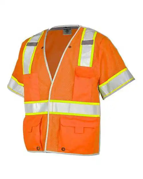 Kishigo 1552-1553b Premium Brilliant Series Breakaway Class 3 Vest - Orange